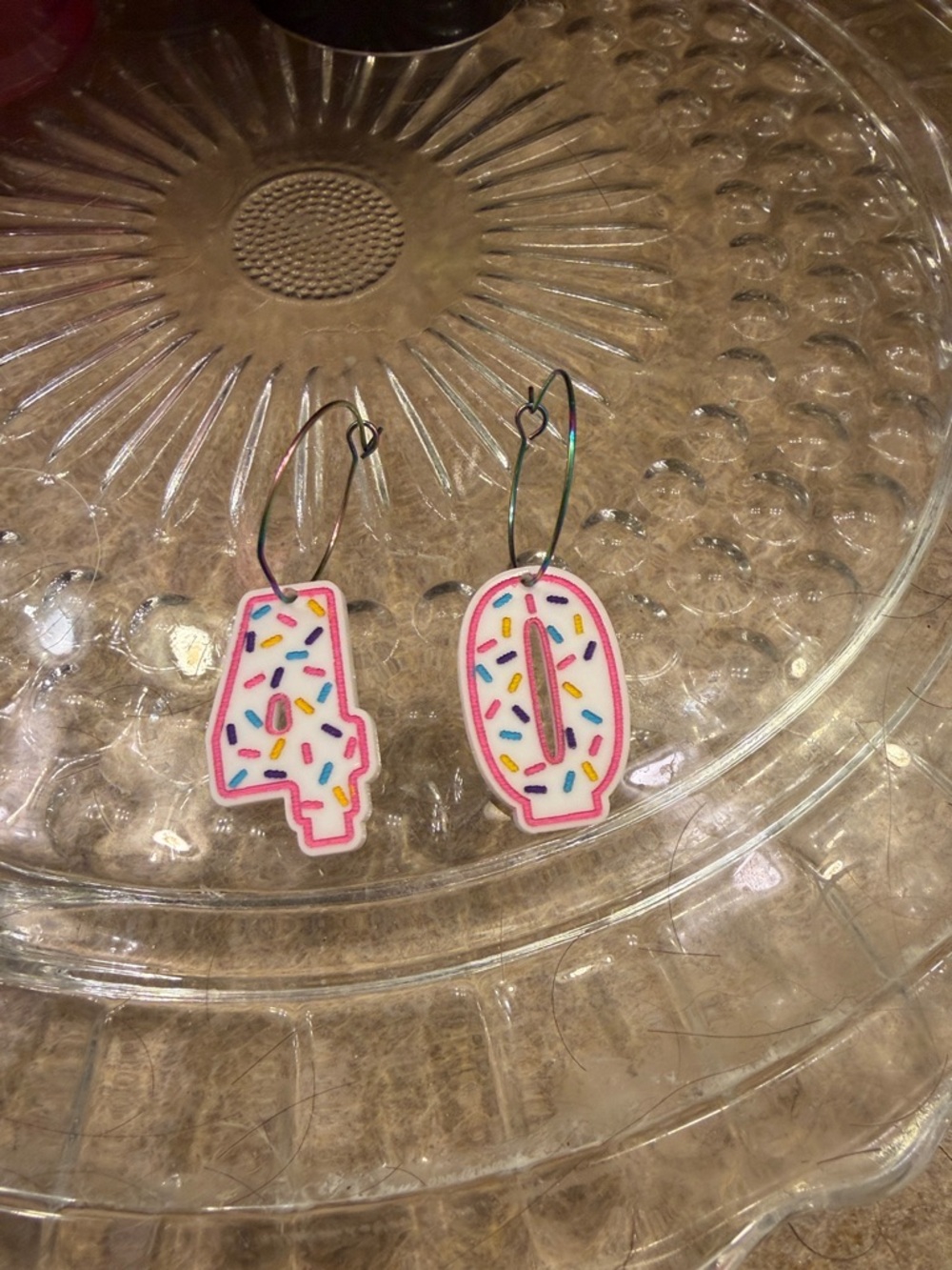 Sprinkles Number 40 Hoop Earrings - Pink & Multicolor